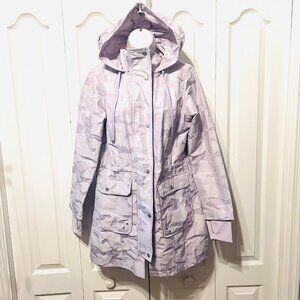Athletic Works-Women's Small Lilac Camo Anorak Utility Wind/Rain Breaker-Thumb